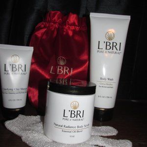 L'BRI Valentine Pamper Pack Body Scrub, Body Wash, Clay Masque free shpg